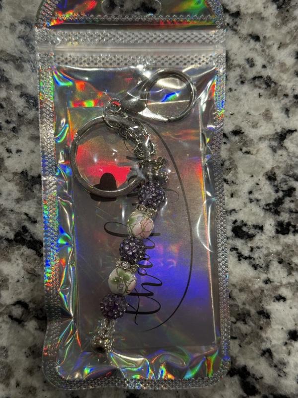 Amethyst Aura Keychain