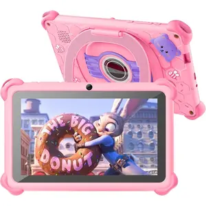 Kids Tablet 7 inch Tablets for Kids 3-7, 32GB Toddler Tablets with Case, WiFi, Bluetooth, GMS, Parental Control, Dual Camera Children Tablet for Girls Boys, Educational Games Preinstalled, Pink