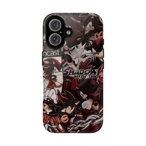 Shadow the hedgehog Electroplated Tough Case iP Case - Red Star Design for iP 11 12 13 14 15 16