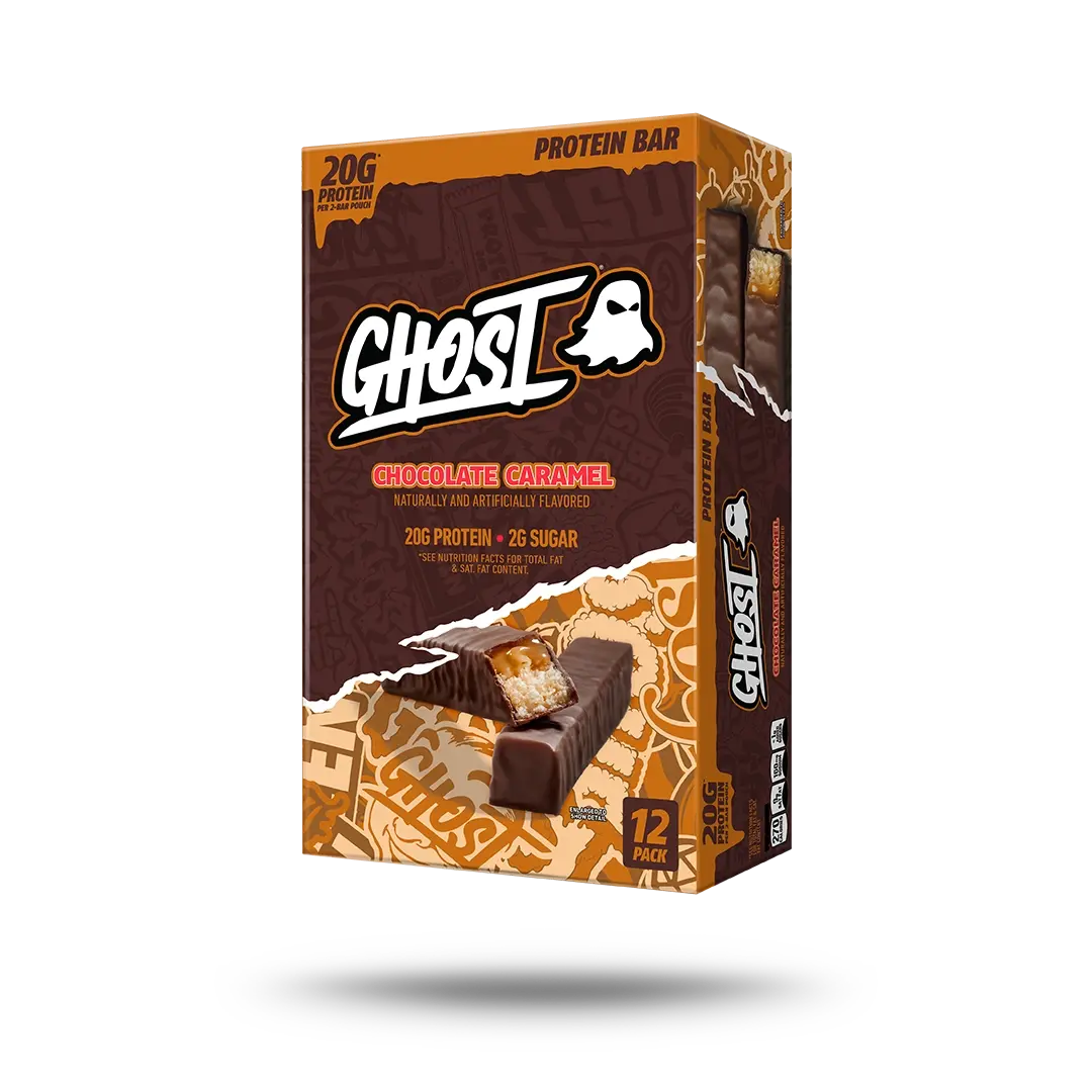 GHOST PROTEIN BARS | Chocolate Caramel - 12 Pack