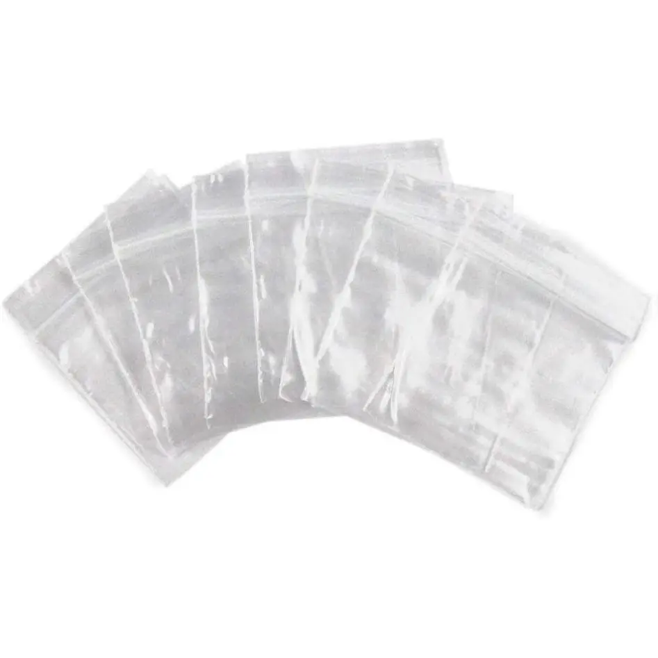 100pc Self Locking 2 x 2 Plastic Bags 2mm Thick All Purpose Storage Baggies