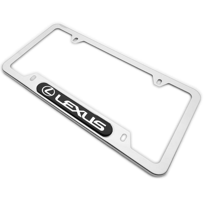 Black / Chrome Front or Rear Stainless Steel License Plate Frame Protect Cover Fit Lexus Decorate Accessories Gifts