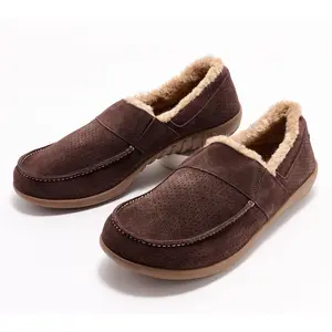 Revitalign Orthotic Mens Warm-Lined Suede Loafers - Fiesta