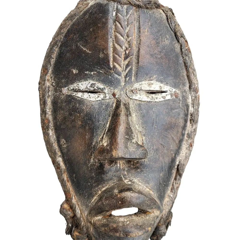 Antique African Dan Mask from Cote d'Ivoire Ivory Coast West African Ceremonial Mask Acquired from Salaga Market Authentic Artwork