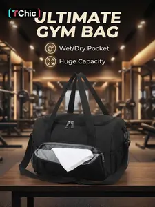 Short trip bag large capacity multi-functional sports yoga bag dry and wet separation independent shoe compartment, tote bags for school, tote bag for work, Athletic bag, essential for travel and outing, Outdoor Fitness Bag