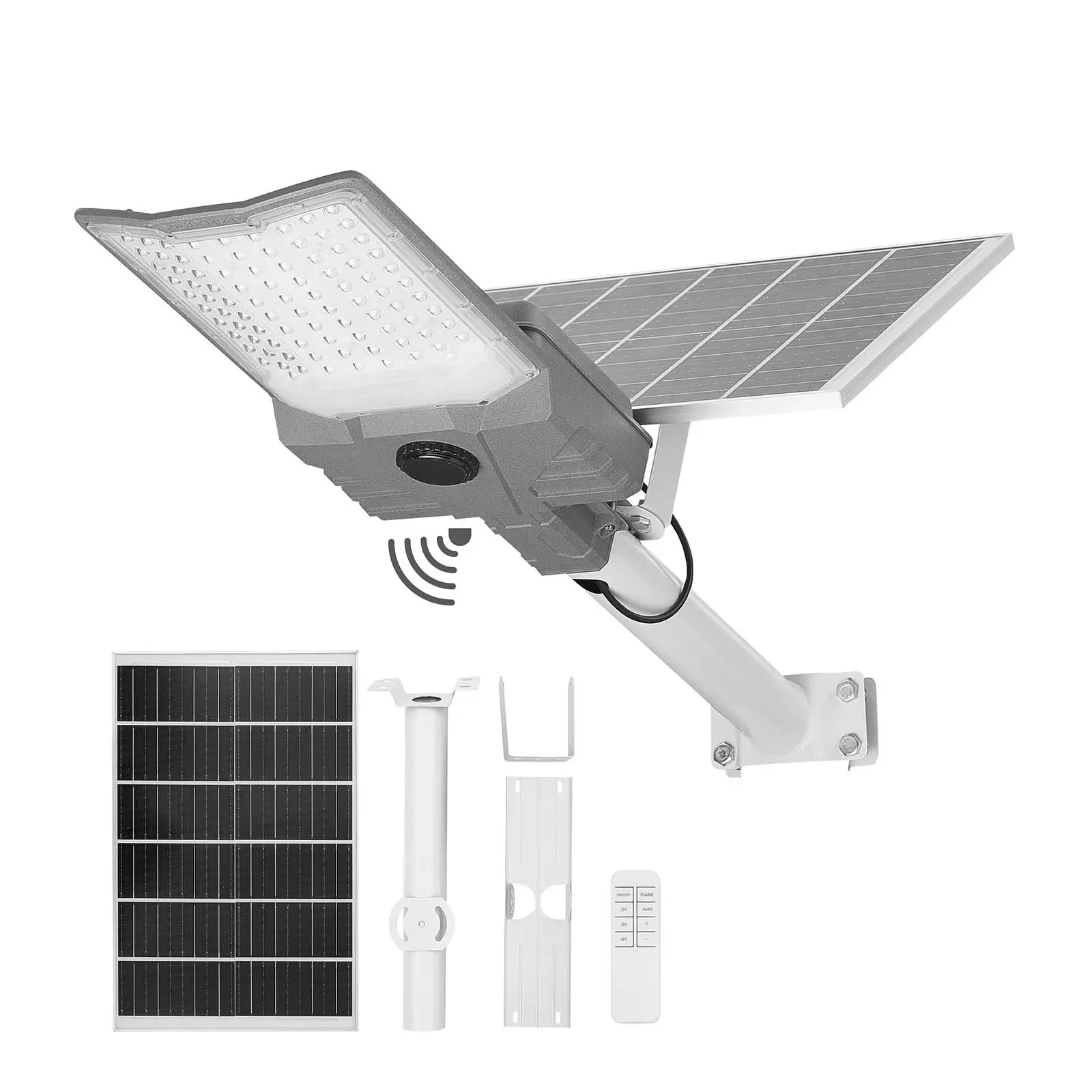 VEVOR 12000W Solar Street Light Outdoor, 900000LM, High Powered Commercial Parking Lot Light Dusk to Dawn, Split Type LED Flood Security Lamp with RF Remote Control, IP65 Waterproof, for Driveway Yar, Bright, Water Resistant, Solar Outdoor Lights