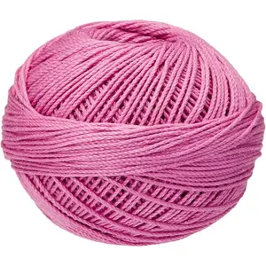 Handy Hands Lizbeth Egyptian Cotton Crochet Thread, Tatting Thread, and Knitting Thread Size 3 (50 grams 120 yards) – HH03623, Raspberry Pink Light