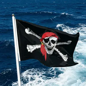skull flag, pirate flag, Jolly Roge 3x5ft (90*150cm)/ 2x3ft (60*90cm) Halloween, Home, Garden, Room, Party, Activitie Decorations Indoor Outdoor