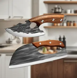 Buy 1 Get 1 Free Forged Kitchen Knife Set - Sharp Durable Meat Cleaver Chef Knife, Ergonomic Non-Slip Handle, Precision Cutting Bone Chopper Gift Box