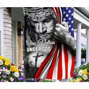 Christian American Flag 3x5 ft One Nation Under God Flag,Christian Jesus Resurrection Flag,Outdoor House Yard Decoration,Garden Flag, Garden & PatioDecoration