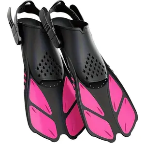 Adult Snorkeling Set with Panoramic Dive Mask, Diving Gear, Waterproof Leakproof Fog-Free Design, Dry Top Breathing Tube and Fins, Travel Bag Included