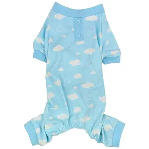 Parisian Pet 'Blue Cloud' Pajama for Dogs & Cats, Comfortable Pet Pajama Set, Cozy Dog Pajamas, Blue