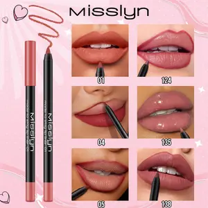 Misslyn Made To Stay Lip Liner, Longwear Rich Lip Colors, Sharpenable Gel Lip Pencil, Highly Pigmented Natural Lip Makeup, Matte Lip Liner, Smooth Soft Gliding, Blendable Pen Fill Lip Line, Draw Clear Contours And Creamy Enough To Softly Smudge