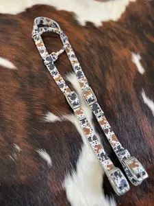 Cow Print Nylon One Ear Headstall