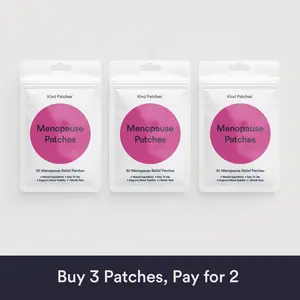 3 Packs of Kind Patches Menopause Patches, Natural Ingredients, Easy To Use, Supports Mood Stability, 3 Months Supply 3 Packs of Kind Patches Menopause Patches, Natural Ingredients, Easy To Use, Supports Mood Stability, 3 Months Supply