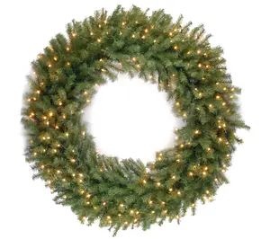 48" Norwood Fir Wreath with Warm White LED Lights