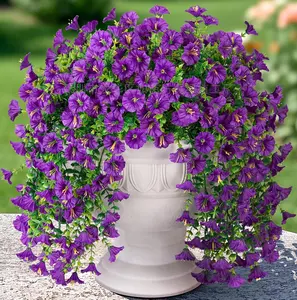 Artificial Morning Glory Vine, 2 Counts/set Fake Flower Vine,faux flower, UV Resistant, Real Artificial Plants, Suitable for Outdoor Home Office Garden Decoration, Suitable for Thanksgiving, Christmas, Halloween, Valentine's Day, and Mother's Day
