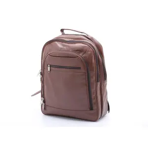 Trio Tan Leather Backpack