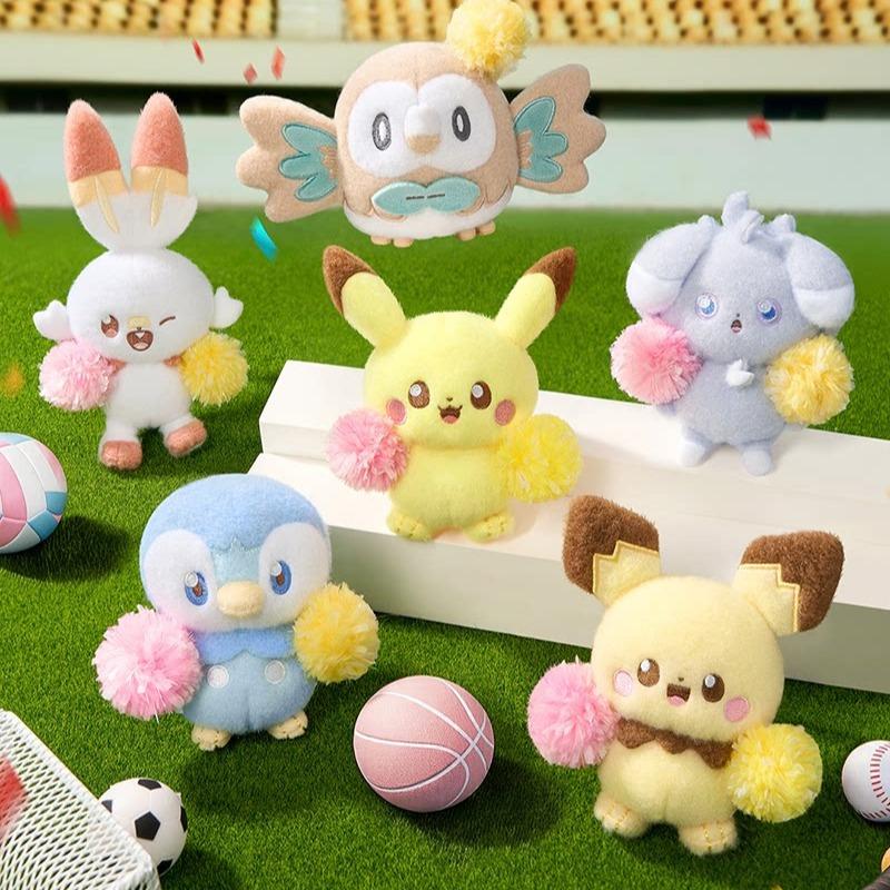 Pokémon Cheer Squad Plush Blind Box Peaceful Encounter Series Cute Cheerleading Pokémon Dolls Soft Fluffy Pendant Ornaments Wonderful Surprise Collectible Gift For Pokémon Fans And Children