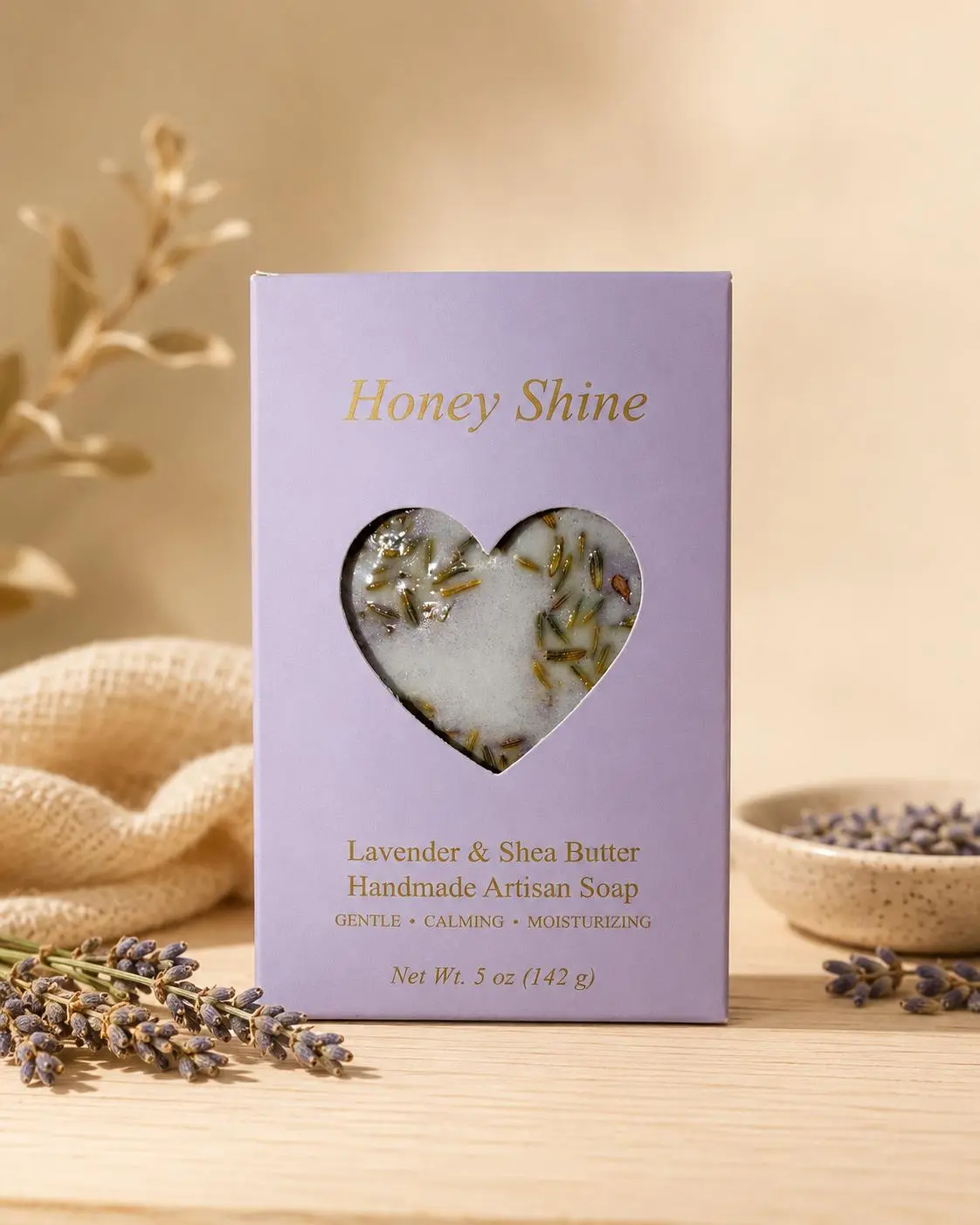Handmade Artisanal Lavender & Shea Butter Soap