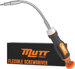 12 in 1 Ratcheting Flexible Screwdriver for Tight Spaces – Flexible Shaft Screwdriver with Bit Holder and Bendable Extension