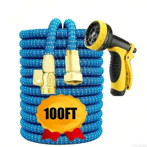 Garden Expandable Magic Water Pipe, High Pressure Water Gun, 10 Functions, Garden Watering Tool, Car Wash Water Gun25FT-50FT-75FT-100FT