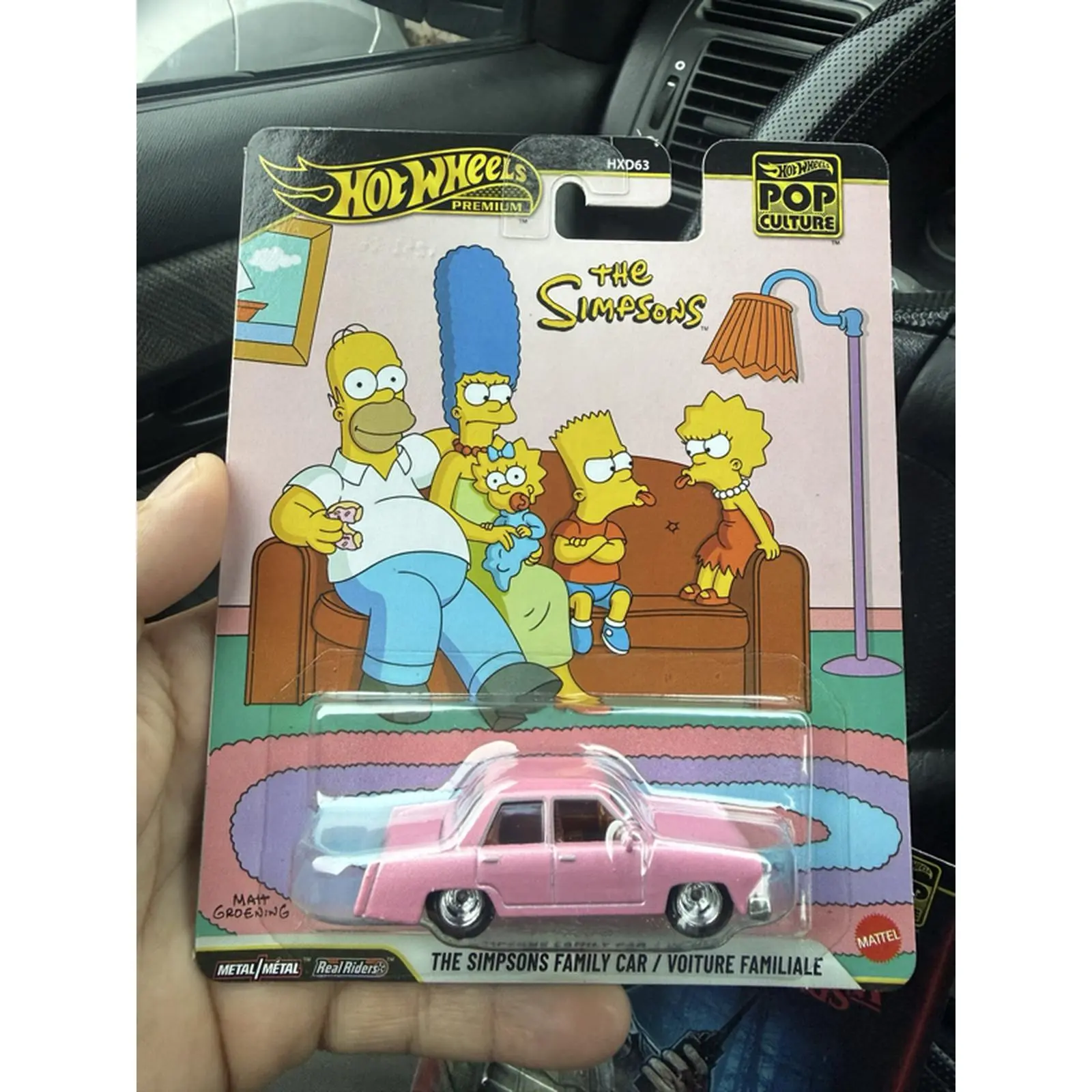 Hot Wheels The Simpsons Family Car Voiture Familiale Pink Pop Culture Edition