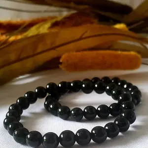 Natural Crystal Bracelet Black Obsidian Crystal Bracelet