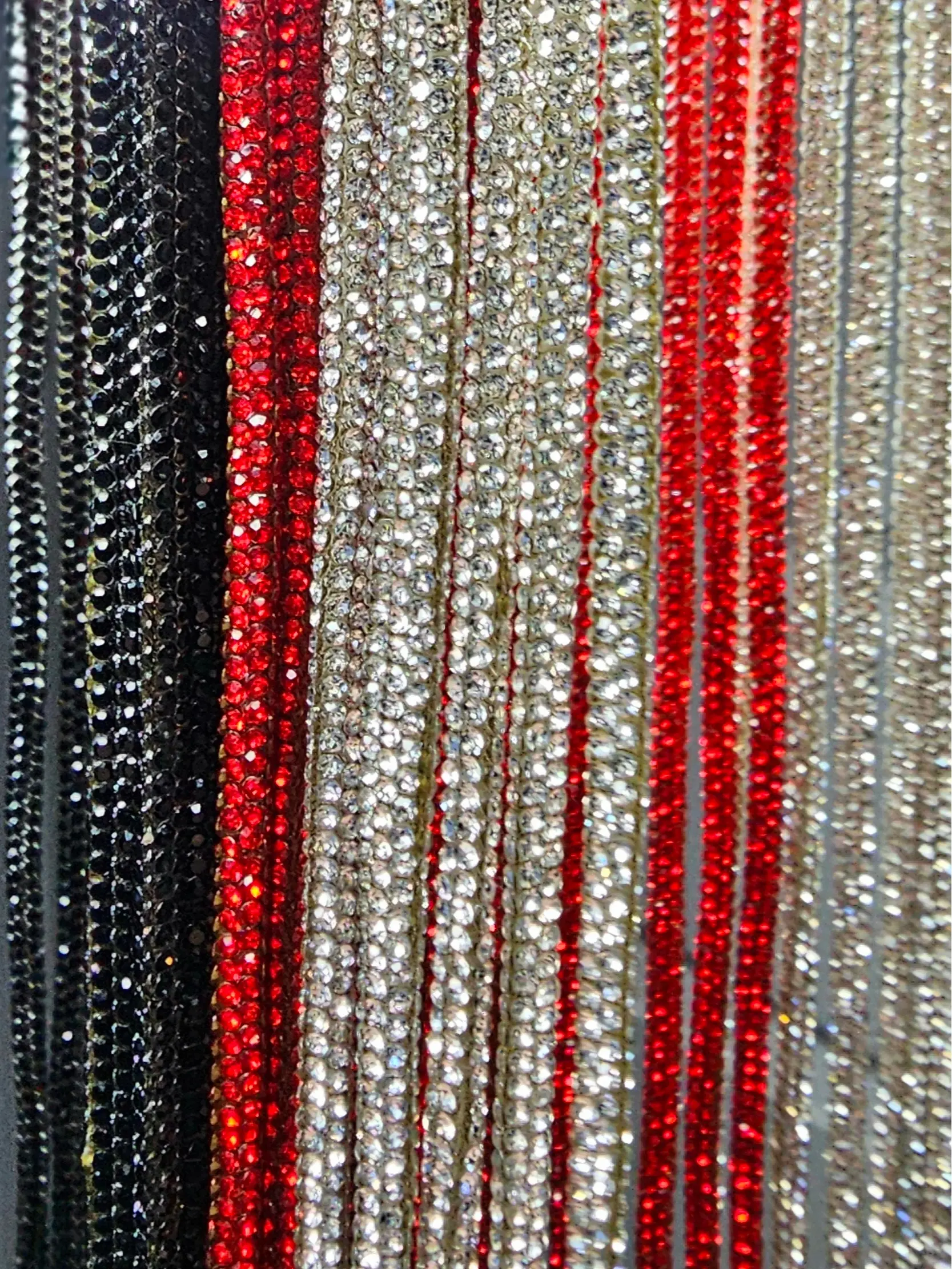 Friend of Sinners 777 UNISEX Rhinestone BLING STRING drawstring for hoodies FOS BLACK, AB CRYSTAL, AND RED 47 inch in length