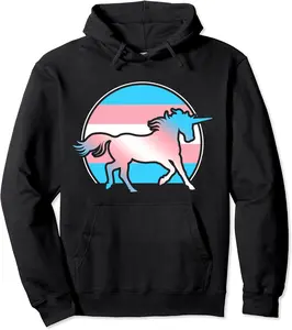 Fairy Animal Unicorn Trans Flag LGBT Pride Month Transgender Pullover Hoodie - Margaritahe Shop 54B095ZNGWKP