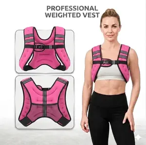 Weighted Vest for Men & Women 10lb 12lb 18lb, Adjustable Workout Vest with Reflective Stripe, Rucking Vest for Walking Running Training, Comfortable Durable Fitness Weight Vest