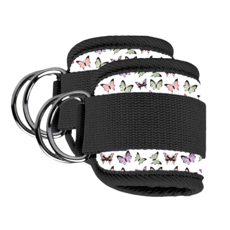 Ankle Straps with Double D-Ring for Gym Workouts Glutes Legs Strength Training Pink Black Blue Red Nylon Weight Equipment Weighted Belt Support Sports Safety Abductors