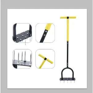 Lawn Aerator Spike Tool, Metal Aerator Lawn Tool with Longer Spikes,  Manual Grass Aerator for Lawn Aeration, Soil Aerating