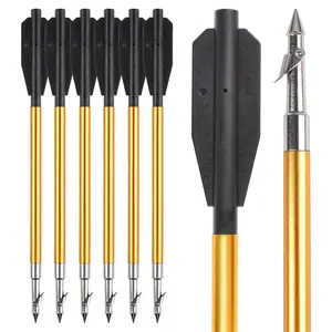 6x 6.8" Aluminum Fish Hunting Arrows Fishing Bolts for Pistol Crossbow bowfish