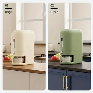 UFORU 20 Jin (10kg) Rice Storage Bucket - Large Capacity Airtight/Dustproof/Moisture-Proof Food-Grade Plastic with Lid, Space-Saving Design for Grains & Legumes, Ideal for Home & Commercial Use, Durable Modern Kitchen Organizer, Kitchen Pantry Storage