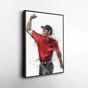 Tiger Woods Canvas Art – Masters Celebration Wall Decor Decoration Gifts