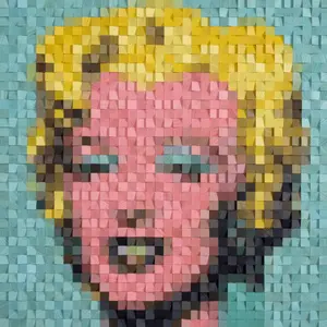 Marilyn Monroe (36" x 36") Pixelated wood art