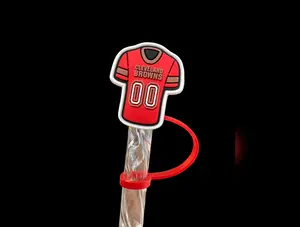Browns Jersey Silicone Straw Topper 10mm