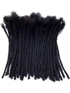 30/60 Strands Loc Extension Human Hair 4-16 Inch 100% Full Handmade Permanent Dreadlock Extension Human Hair For Women/Men Can Be Dyed Bleached Curled (Natural Black) For Valentine'S Day Mother'S Day Spring Season