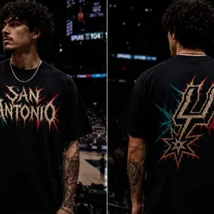 San Antonio Death Metal Spurs T-shirt | Distressed Team Graphic W8S