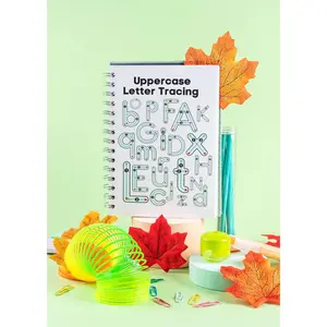 Uppercase Letters Dry-Erase Level 1 tracing book  - markers and cleaning cloth included- 18m+