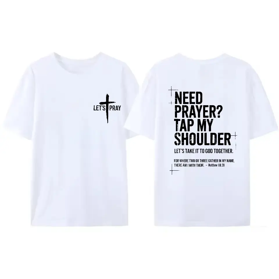 Need Prayer Hoodie - Tap My Shoulder Let’s Pray Christian Faith Sweatshirt, Bible Verse Matthew 18:20, Religious Inspirational Fall Winter Outfit Womenswear