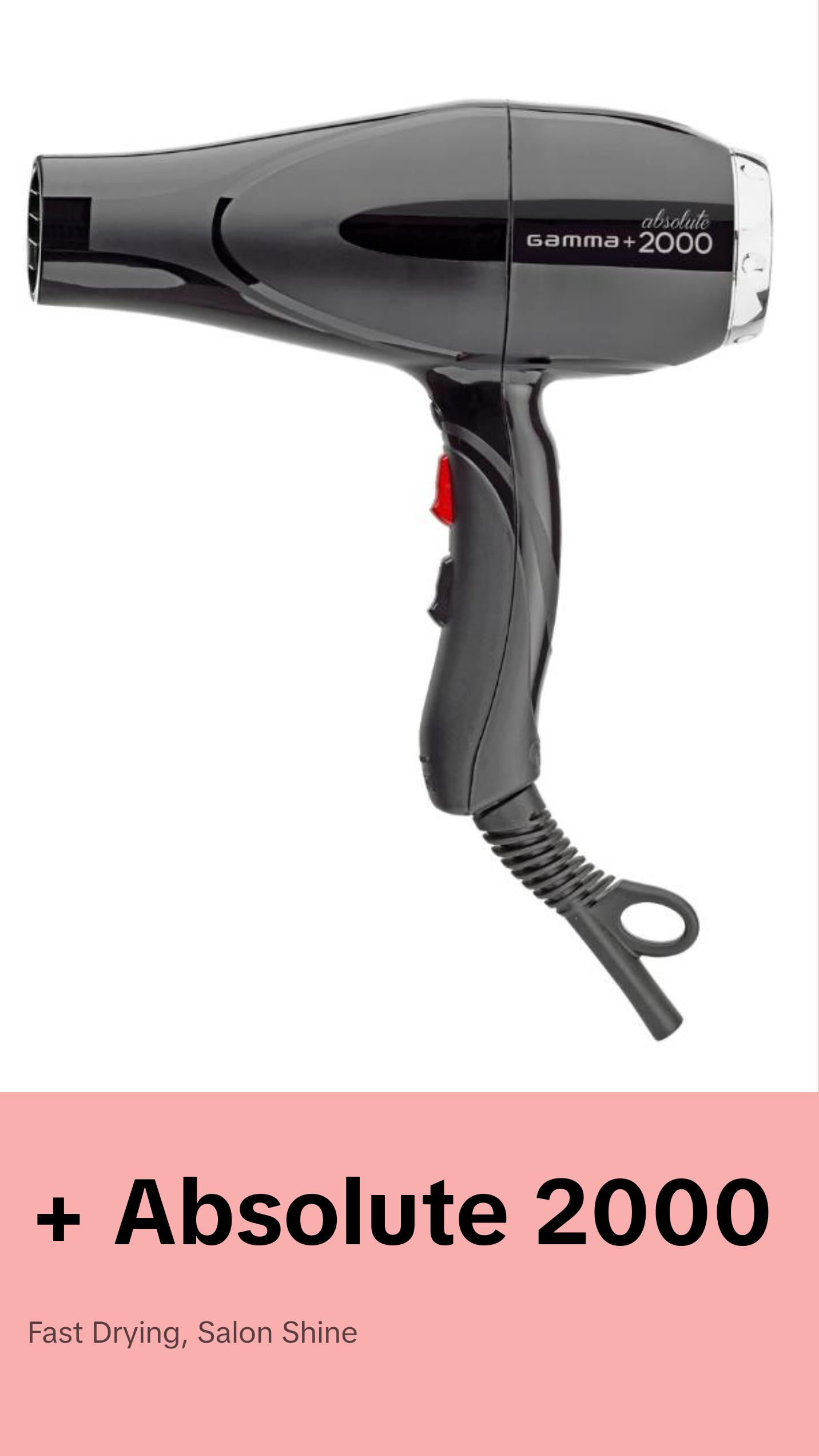Gamma+ Absolute 2000 Hair Dryer – High Heat & Fastest Drying Gamma+ Absolute 2000 Hair Dryer – High Heat & Fastest Drying