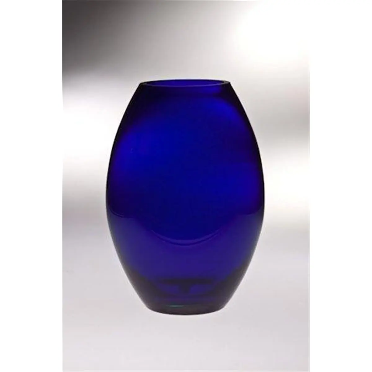 212 MAIN Classic Cobalt All-Glass Barrel Shaped Vase - 10-in High-Quality Sparkle Effect Decorative Flower Vase, Home Decor Accessory Ideal for Gifting, Gift, 10-Inch Vases