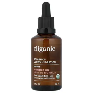 Cliganic Splash of Glowy Hydration™, Organic Moringa Oil, 2 fl oz (60 ml)