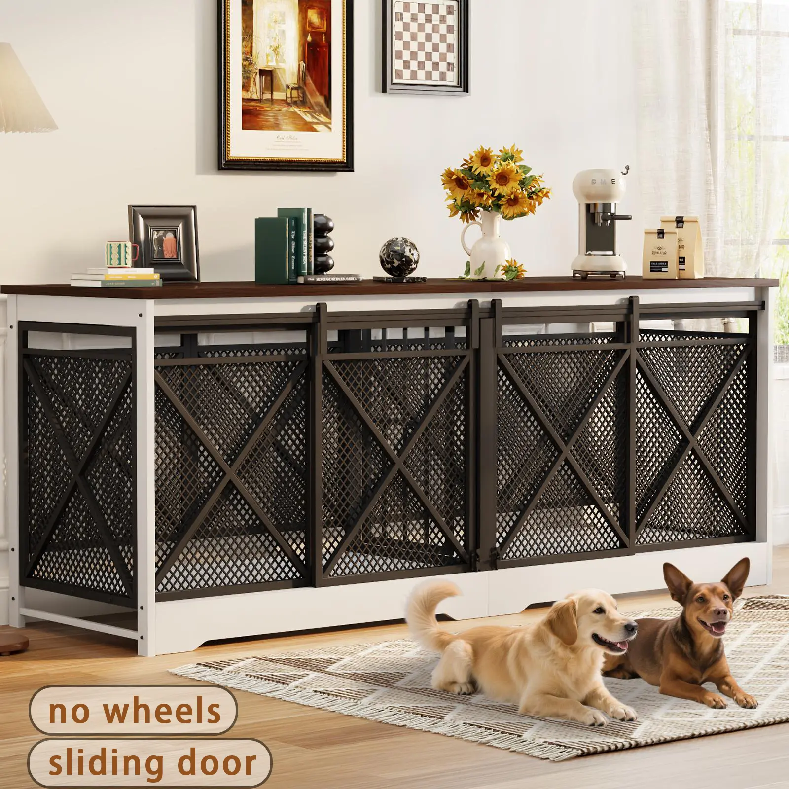 White Brown 78"Wx23.8"Dx31.8"H