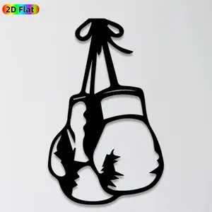 1pc Boxing Gloves Metal Wall Art, Dynamic Boxing Gloves Statue Mural, Ideal Gift for Fathers Day, New Year, Boxing Decor Enthusiasts, Rust-Resistant Metal Wall Decor Wall Sculptures, Perfect for Garage Wall & Garden Fence Boxing Fans