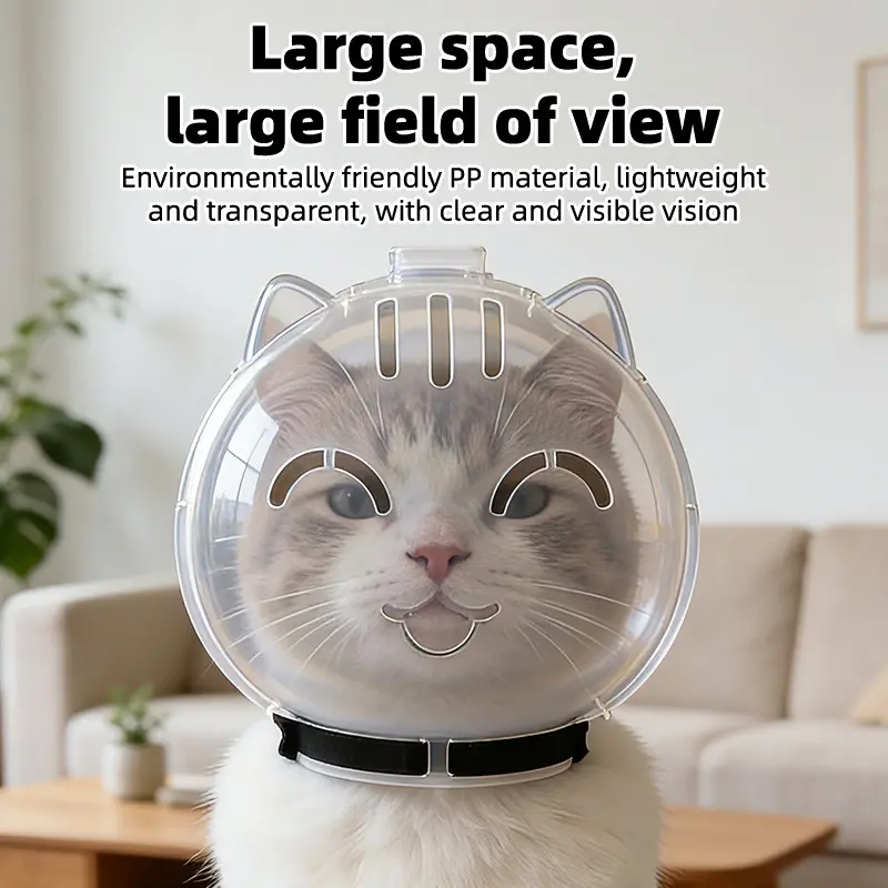 Cat Space Protection Headgear, Breathable Anti-Bite, Lightweight Non-Obstructive, Easy-To-Wear Pet Mouth Guard, Elizabethan Collar, Soft Paw Covers