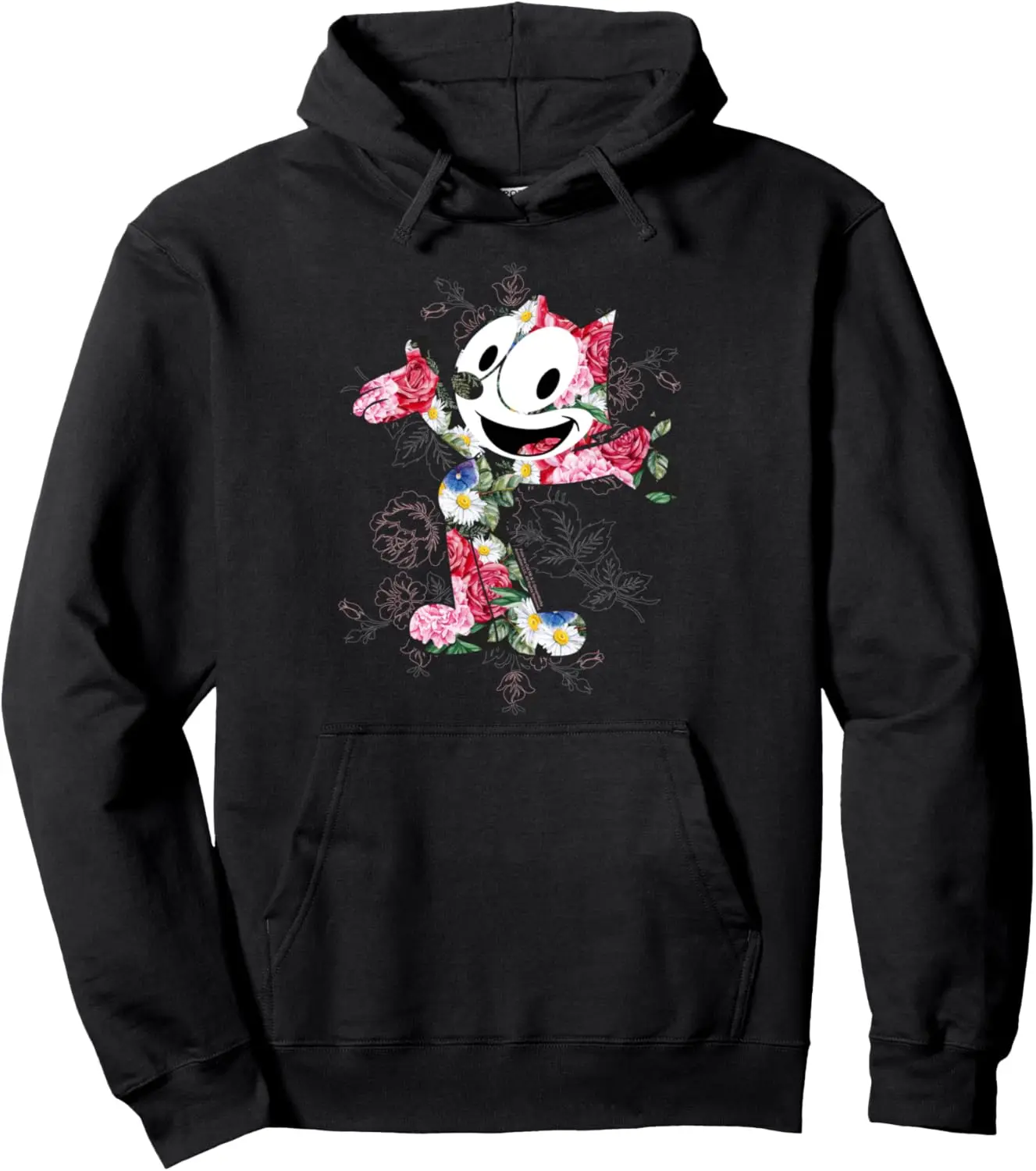 Felix the Cat Floral Fill Pullover Hoodie
