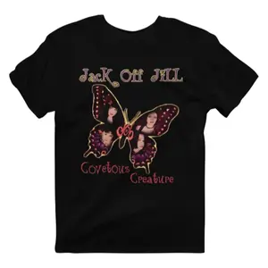 Vintage Design Jack Off Jill Covetous Creature Black Unisex T-Shirt Cotton Top